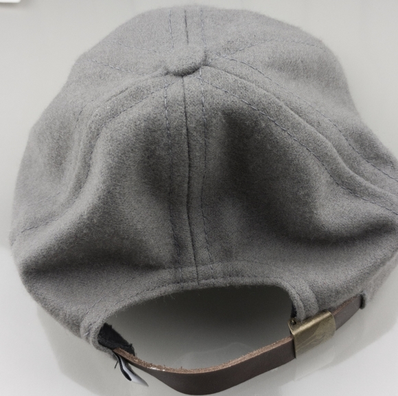DESO Supply Co Hat Cap USA Adjustable Leather Strap Gray & Red Unisex - Picture 4 of 8